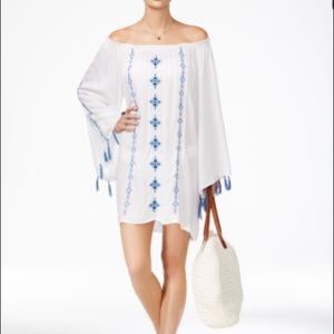 Raviya Embroidered off-shoulder cover up